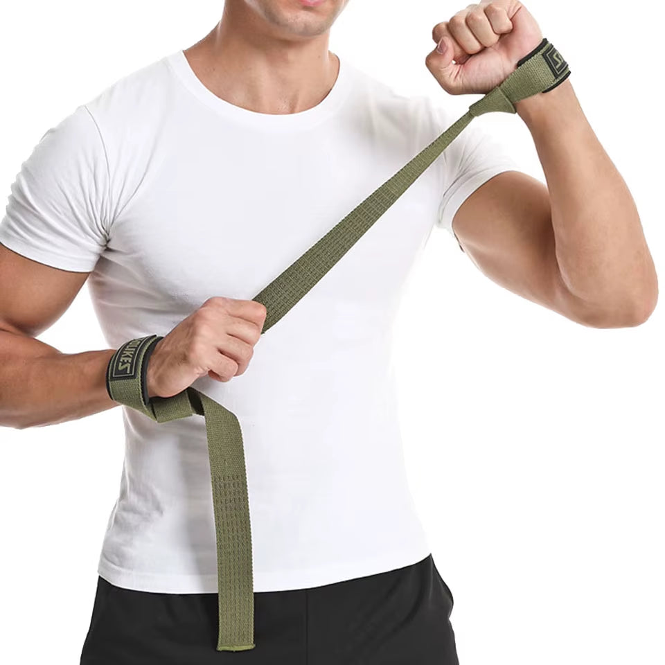 Weightlifting Wrist Straps Strength Training Adjustable Non-Slip Gym Fitness Lifting Strap Wrist Support Grip Band